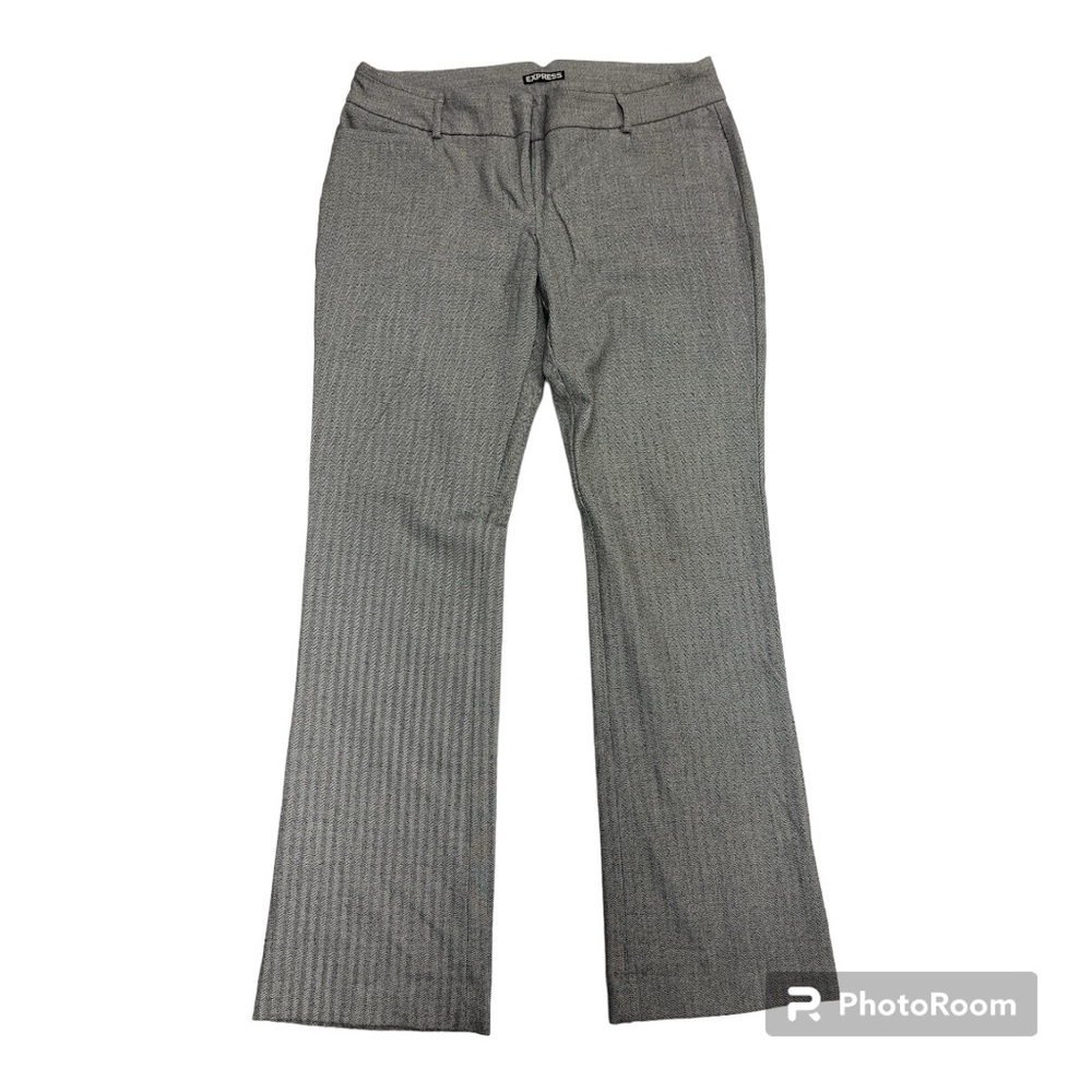 Express Pants. Gray Herringbone Pattern. Size 10 R - image 4